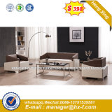 Modern Genuine Leather Office Sofa with Wood (HX-S303)