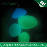 Blue Green Glow in The Dark Glass Pebbles