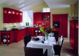 Top Sales Red Color Kitchen Cabinet for Retail (GLOE256)