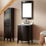 Fed-1814 Curved Door Style Bathroom Vanity 24 Inch Solid Wood Bath Cabinet