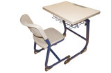 Furniture Plastic Students Single Desk and Chair with Open Front Metal Book Box