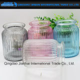 Stripe Glass Vase Art for Home Decoration and Gift
