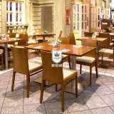 Restaurant Bright Dining Table Set Made by Solid Wood