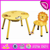 Colorful Cute Design Wooden Furniture Table and Kids Chair for Baby