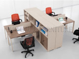 Modern Kd Office 4-Person Workstation with Overhead Filing Cabinet (SZ-WS617)