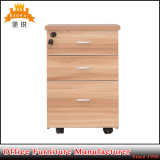 Wooden Color Steel Movable Cabinet with Wheels