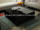 Italian Style Living Room Marble Top Coffee Table Wooden Tea Table (T-93)