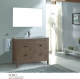 Wood Grain Color PVC Bathroom Cabinet with Four Drawers