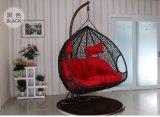 2017 New Bedroom Rattan Wicker Cane Hanging Egg Swing Chair with Stand with Double Seat