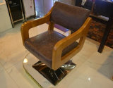 Solid Wood Hairdressing Chair Restoring Ancient Ways Hairdressing Chair New Hair Salons Haircut with Chairs (M-X3195)