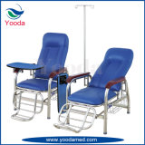 Hospital Stainless Steel PVC Leather Transfusion Chair