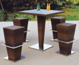Bar Furniture PE Rattan Bar Table and Stools