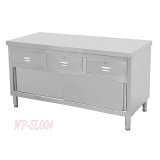 Stainless Steel Kitchen Working Table with Cabinet and Drawers