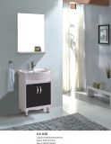 Two-Door PVC Bathroom Cabinet with Ceramic Basin
