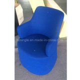 Upholstered Fabric Leisure Single Chair for Lobby with Wheels