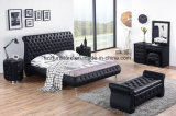 American Chesterfield Bedroom Set Leather Double Bed with Button