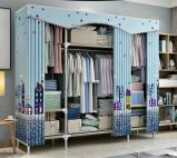 Upmarket High Quality Polyster Fabric Wardrobe for Clothes and Sundries Storage