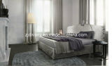 American Style Bedroom Wooden Fabric Double Bed (A-B17)