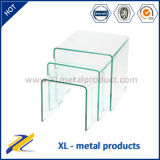 Living Room Furniture Curved Glass Nesting Coffee Table