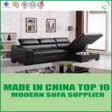 Modern Italian Leather Sofa Bed with Storage