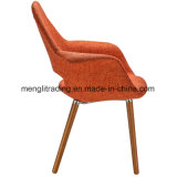 Clear Modern Ergonomic Plastic Replica Fabric Armrest Chair
