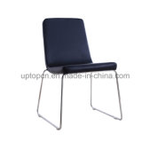 Wholesales Black Leather Restaurant Chair with Sled Feet (SP-HC057)