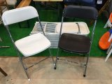 Powder Coated Frame and Chrome Plasted Plastic Folding Chairs