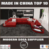 Modern Living Room Furniture Leather Corner Sofa (LZ-2217)