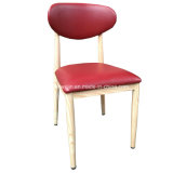 Wood Grain Steel Cafe Pub Furniture Dining Chair (JY-R40)
