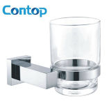 Bathroom Accessories Single Tumbler Holder with Glass Cup