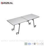 Orizeal Folding Mobile Cafeteria Square Table