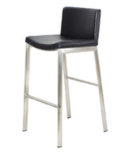 Backrest PU Stainless Steel High Chair Bar Stool