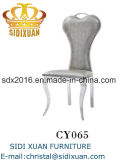 Grey PU Stainless Steel Legs Modern Dining Chair