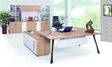 Wooden Melamine Manager Office Table Steel Leg Office Furniture (HF-B265)