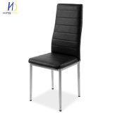 Best Selling Cheap Metal Legs Black PU Leather Dining Chair