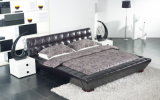 Bedroom Furniture Modern King Size Leather Soft Bed with Frame