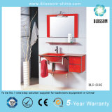 Red Color Glass Basin/Glass Washing Basin with Mirror (BLS-2105)