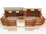 Wooden Veneer Display Cabinet for Men Shoes Shop, Shoes Retail Display Kiosk