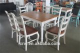 Dt-4001 Hot Sale White Wooden Rustic Dining Table