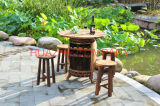 Home Wood Metal Table and Chair Set for Wood Furniture (Hz-MZ053)