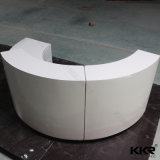 Modern Half Round White Solid Surface Salon Reception Desk