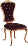 2018 Luxury Rose Gold High Back King Throne Dining Chair with Crystal Pulling Buckles for Events Wedding Banquet