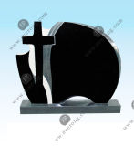 Chinese Black Granite Headstone Tombstone Monument for Poland Market