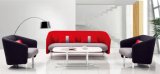 Black+Red Cashmere Small Apartment Stainless Steel Legs Sofa