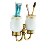 FLG Antique Finished Brass Bathroom Toothbrush Holder