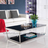 Polished Stainless Steel Coffee Table for Metal Legs