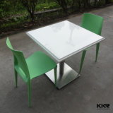 Marble Top Acrylic Solid Surface Dining Table and Chair Set