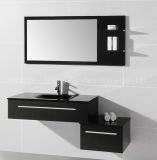 Combined PVC Bathroom Cabinet with Shelf and Side Vanity
