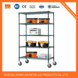 6 Tiers Heavy Chrome Metal Wire Shelving with Wheels