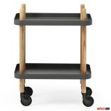 Designer Furniture Chrome Block Servierwagen Table